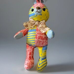 SUPER GRAM Naoko Shinada Jointed Patchwork Bunny Rabbit Keychain Nao's Stuff